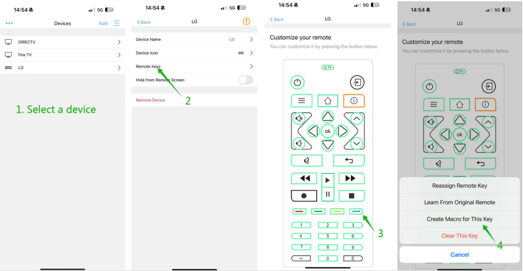 How to create a macro sofabaton universal remote