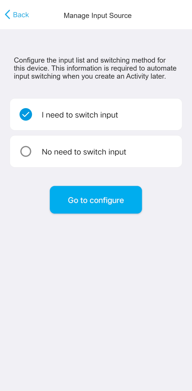 Input Source Remote X2-Manage Input Source - Sofabaton Universal Remote